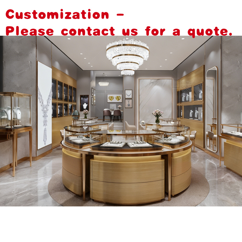 Interior Design Lighting Layout - การออกแบบตกแต่งภายในร้านขายเครื่องประดับสไตล์โมเดิร์นแบบดูไบ พร้อมตู้โชว์ไฟ LED สำหรับจัดแสดงสินค้าในห้างสรรพสินค้า
