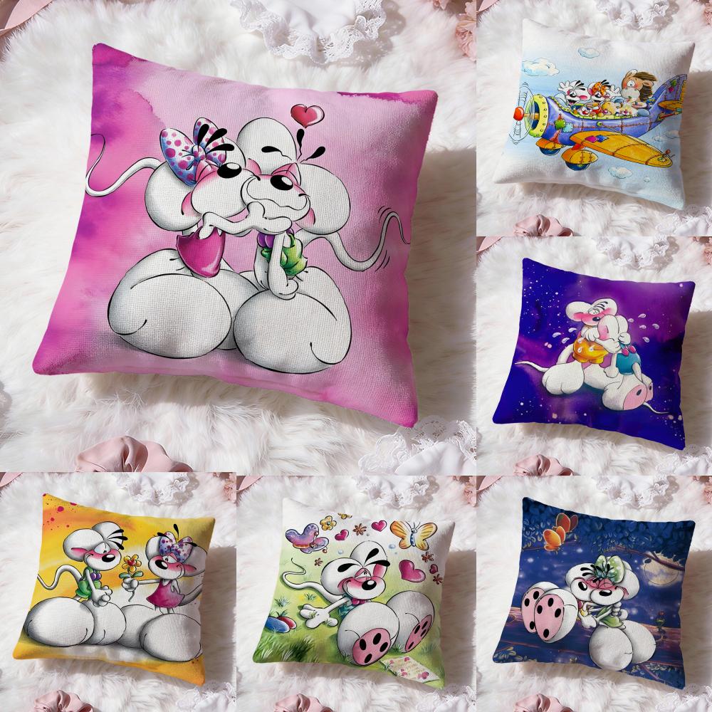Interior Design Whimsical - ปลอกหมอนอิงการ์ตูนดี-ดิดดลปลอกหมอนอิงแบบพลิกกลับได้ระดับพรีเมียม - ดีไซน์สองในหนึ่งเดียวสำหรับห้องใดๆ และภายในรถยนต์