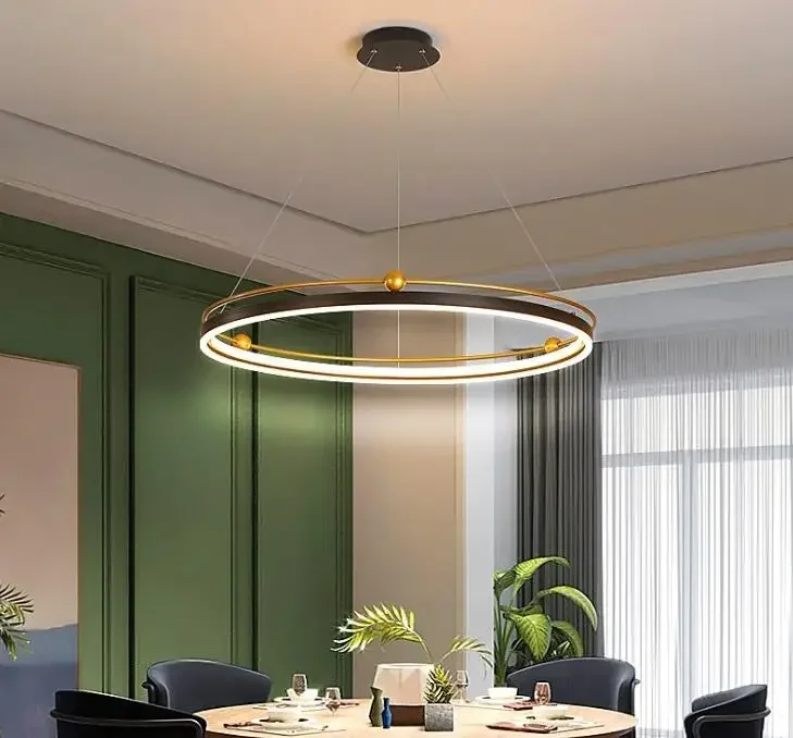 โคมไฟระย้า LED ทรงวงกลมทันสมัย - Interior Design Online Free บทวิจารณ์และราคา